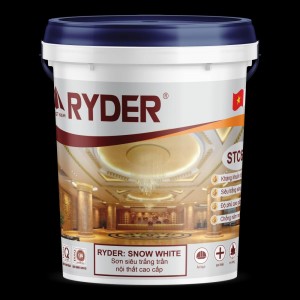 RYDER - HIGH GADE SUPER WHITE: Sơn siêu trăng trần nội thất cao cấp  5 lít (STC665L)