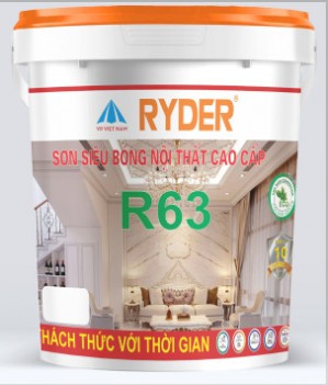 RYDER - SATIN: Sơn siêu bóng nội thất cao cấp 18 lít (VP83NO18L) Mã mới R63