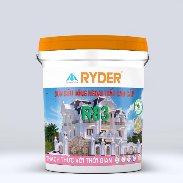 RYDER- NANO SHIELD: Sơn siêu bóng ngoại thất cao cấp 18 lít  (VP83NG18L) Mã mới R83